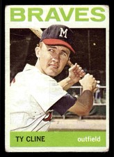 1964 Topps #171 Ty Cline - Milwaukee Braves (Low Grade)