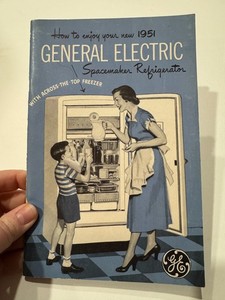 FREE SHIP! General Electric Space Maker Refrigerator Owners Manual Vintage 1951