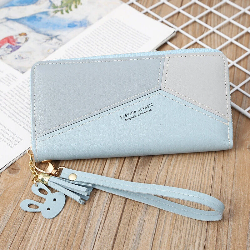 Billeteras de Cuero Plegable para Mujer Cartera Larga Elegante Tarjetas ID | eBay