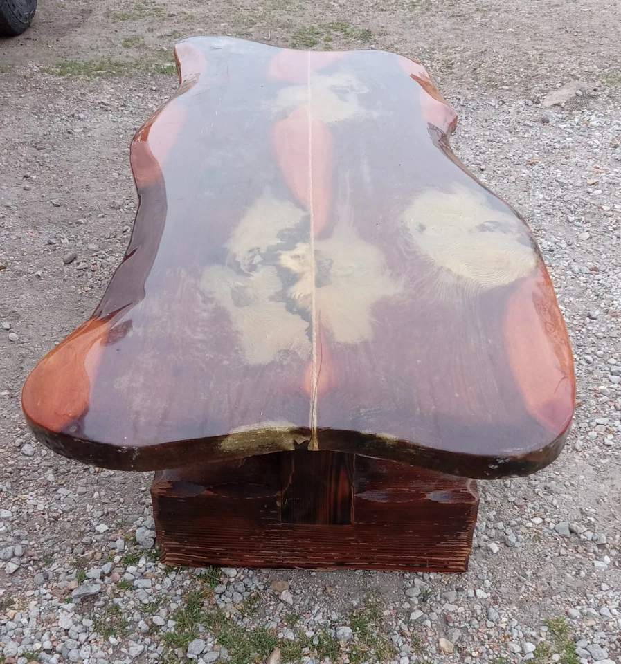 Mesa de centro Mid Century losa de cedro (CT-241) Foto 3 de 4