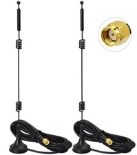 Dual Band 2.4/5GHz WiFi Antenna 9dBi Magnetic RP-SMA Antenna For IP Camera 2pack
