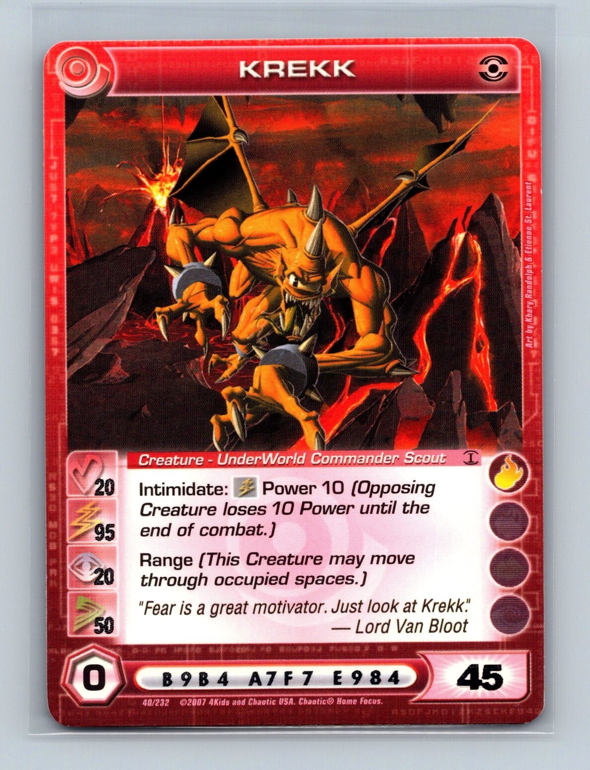 Chaotic TCG Krekk (3 MAX! E, P, C) 1st Ed Dawn of Perim 4Kids