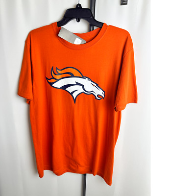 Fanatics Denver Broncos T Shirt Russell Wilson #3 Orange Jersey NFL Mens Large