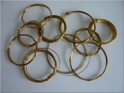 10x Medium Soft Brass Tension Wire Spool For Clocks Gears Springs Assortment