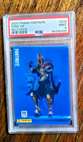 2020 Panini Fortnite Reloaded 3-D  PONY UP #310  PSA 9 Near Mint - very rare