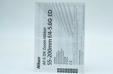 Nikon 55-200mm f/4-5.6 G ED DX Instruction Manual