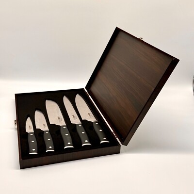 Kochmesser 5er Set Santokumesser Officemesser Spickmesser Tranchiermesser NEU