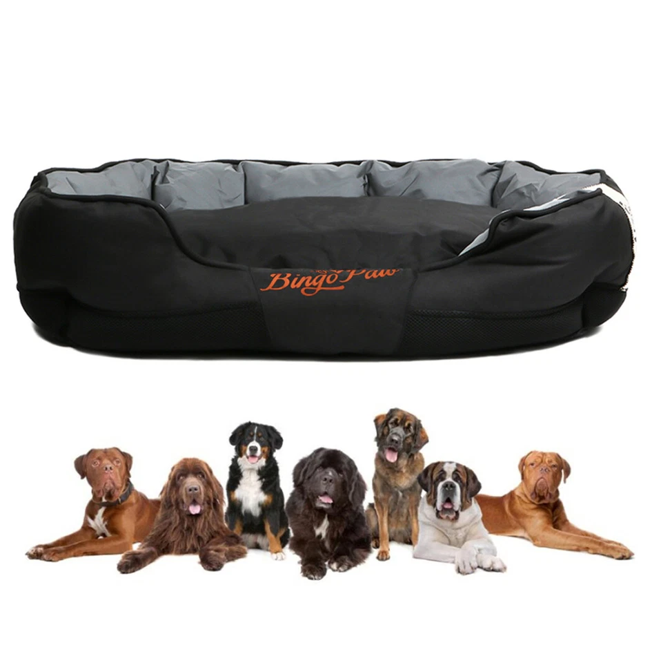 Grande/XL/XXL Jumbo Ortopédico Mascotas Perro Cama Perrera Cesta Almohada Impermeable Foto 4 de 4