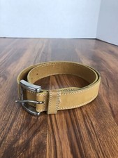 Vintage men genuine TIMBERLAND 1198-700 tan leather belt size 34