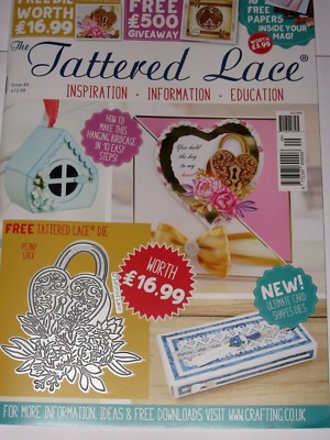TATTERED LACE MAGAZINE #49 (INCLUDES A FREE DIE SET) FLOWER & LOCK - CARDS IDEAS