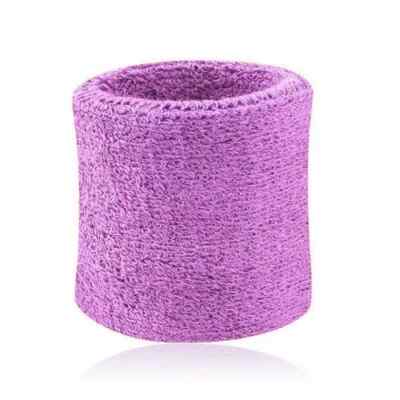 Sports Wrist Sweat Bands Wristbands Unisex Fitness Sweatbands Gym purple  02pcs UK