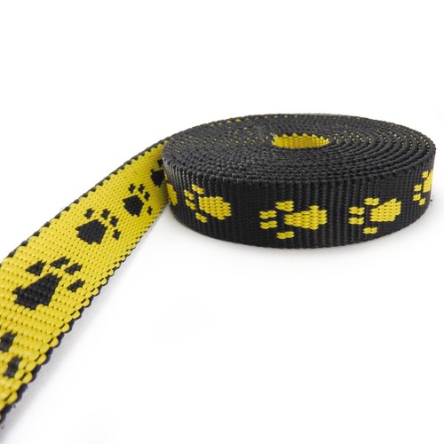 Polypropylene webbing Nylon strapping bags straps weave 20 25mm paw print design - Picture 10 of 33