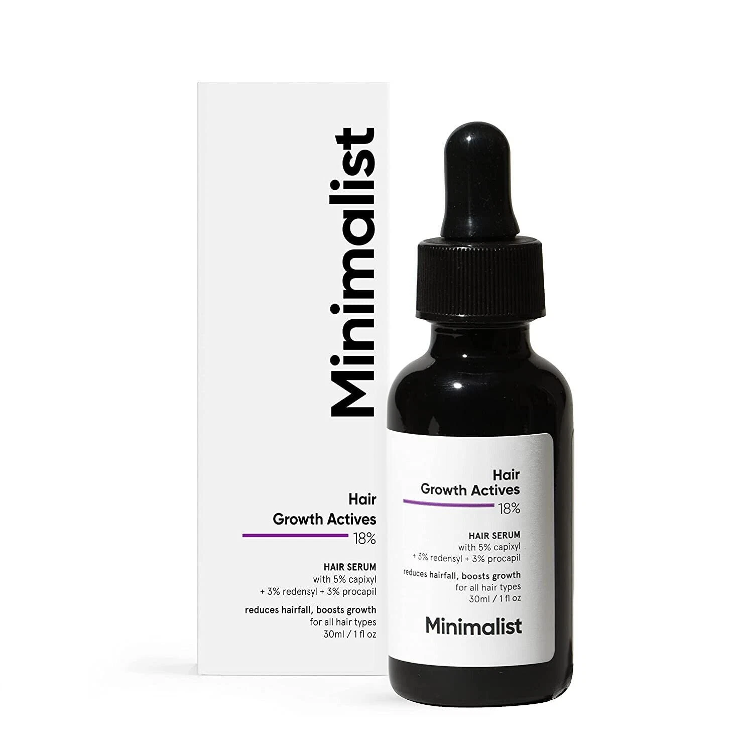 Minimalist Hair Growth Actives Hair Serum For Hair Fall Control Unisex 30ml Pack