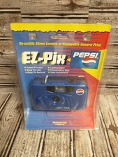 Vintage PEPSI EZ-Pix 35mm Re-usable Camera 35mm Camera QA-1701 Rare NIP LOOK