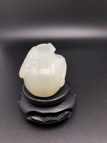 Antique Chinese White Hetian Jade Carved Melon butterfly和田籽料 福瓜 - Picture 6 of 8