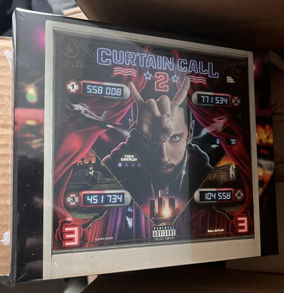 2 Eminem Curtain Call 2 CD Box Sets Lrg & XL Shirts Both Different Designs - Image 2 of 3