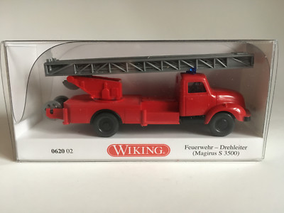 Magirus Wiking 062002 FDHerwehr - Drehleiter S 3500 Modell 1:87, Miniaturmodell Aus Kunststoff