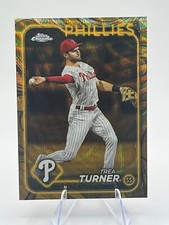2024 Topps Chrome Gilded Collection Trea Turner #52 Gold Wave 40/75 PHILLIES
