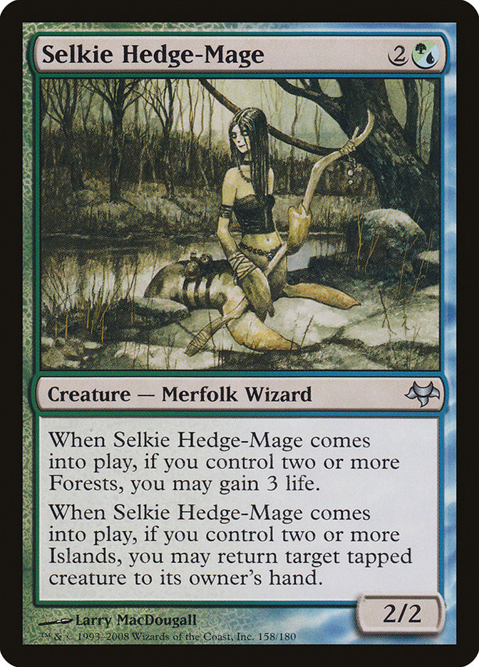 MTG Magic the Gathering Selkie Hedge-Mage (158/187) Eventide LP