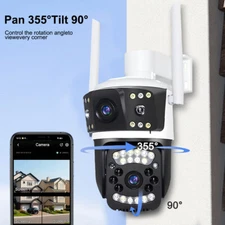 12MP Camaras De Seguridad Exterior Wifi Inalambrica CCTV PTZ Con Visión nocturna