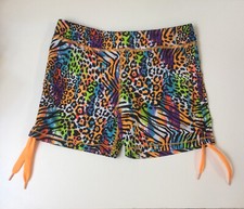 Puma Girls Active Boyshort M 8-10 Years Summer Sports Swim Bike Run Leopard