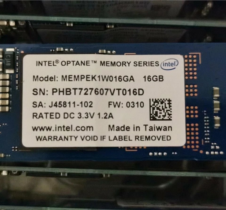 Intel Optane Memory SSD M.2 2280 16GB MEMPK1W016GA PCIe 3.0 3D Xpoint NVMe - Image 2 of 2
