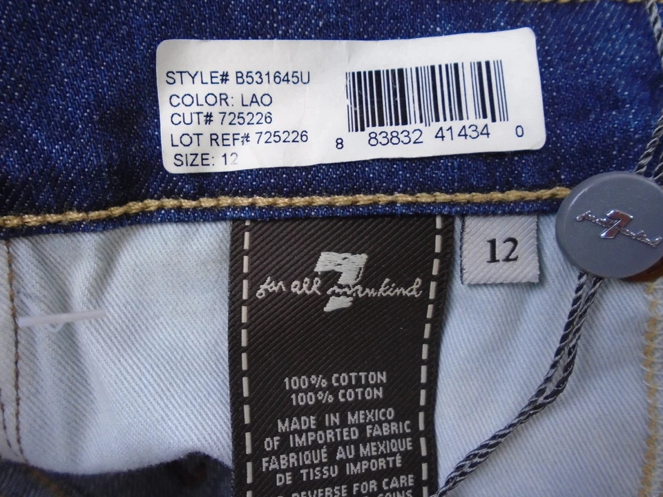 Pantalones de mezclilla con bolsillo 7 For All Mankind Boys nuevos con etiquetas Foto 3 de 3