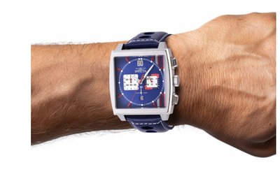 Invicta S1 Rally Cuadro Men's 45mm Navy Blue GMT Leather Chrono