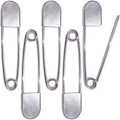 BEADNOVA 5 Inch Large Safety Pins for Clothes Big Heavy Giant Safety Pin for Fas