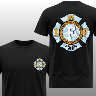 #ad IAFF International Association Of Fire Fighters T Shirt 2 Sides Tropical Malte $22.50