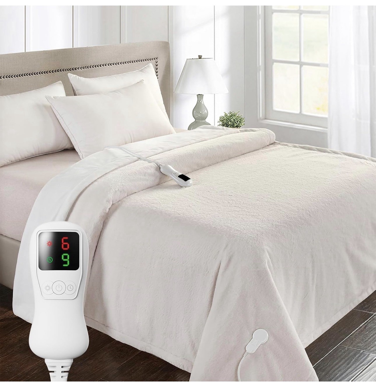 Heated Blanket Dual-Sided Comfort 9 Heat Settings Auto Shut-