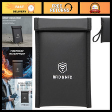 Signal Blocking Faraday Bag for Phones - Fireproof, Waterproof, RFID Pouch with