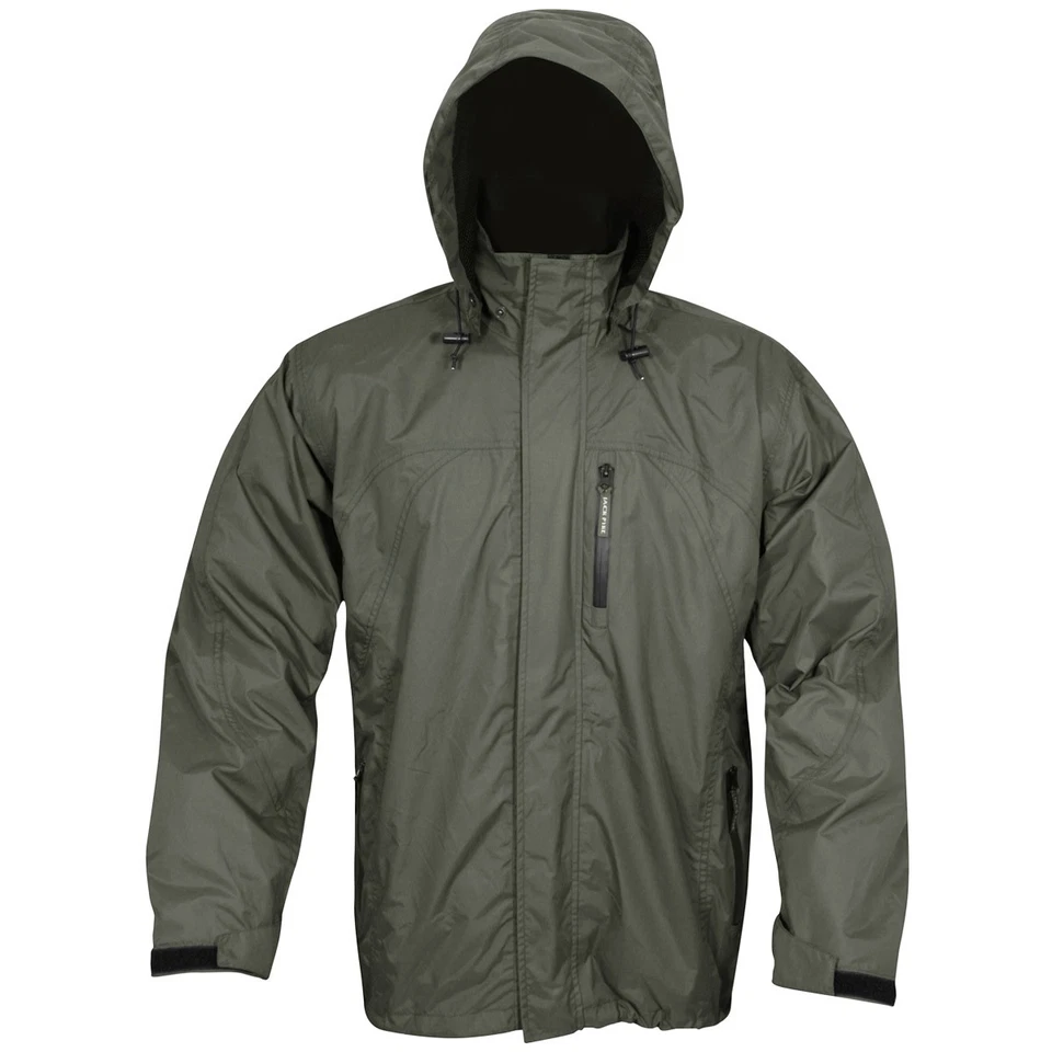 Jack Pyke Técnico Featherlite Chaqueta Hombres Impermeable Capa Cazadores Verde - Imagen 1 de 1