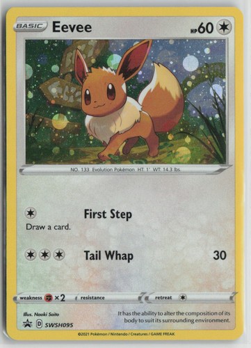 Eevee SWSH095 Holo Promo Sword & Shield Promo Pokemon Lightly Played