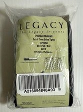 Legacy Set of Three Shine Tights Size E Black, Pewter, Bronze New