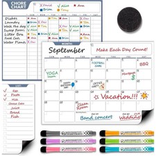 Learn  Climb Magnetic Dry Erase Chore Chart Calendar and To Do List w/ Markers