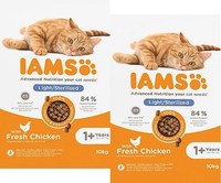 2 X 10 Kg Iams Light/Sterilised (€ 4,22/Kg) Mit Huhn Katzenfutter Advanced