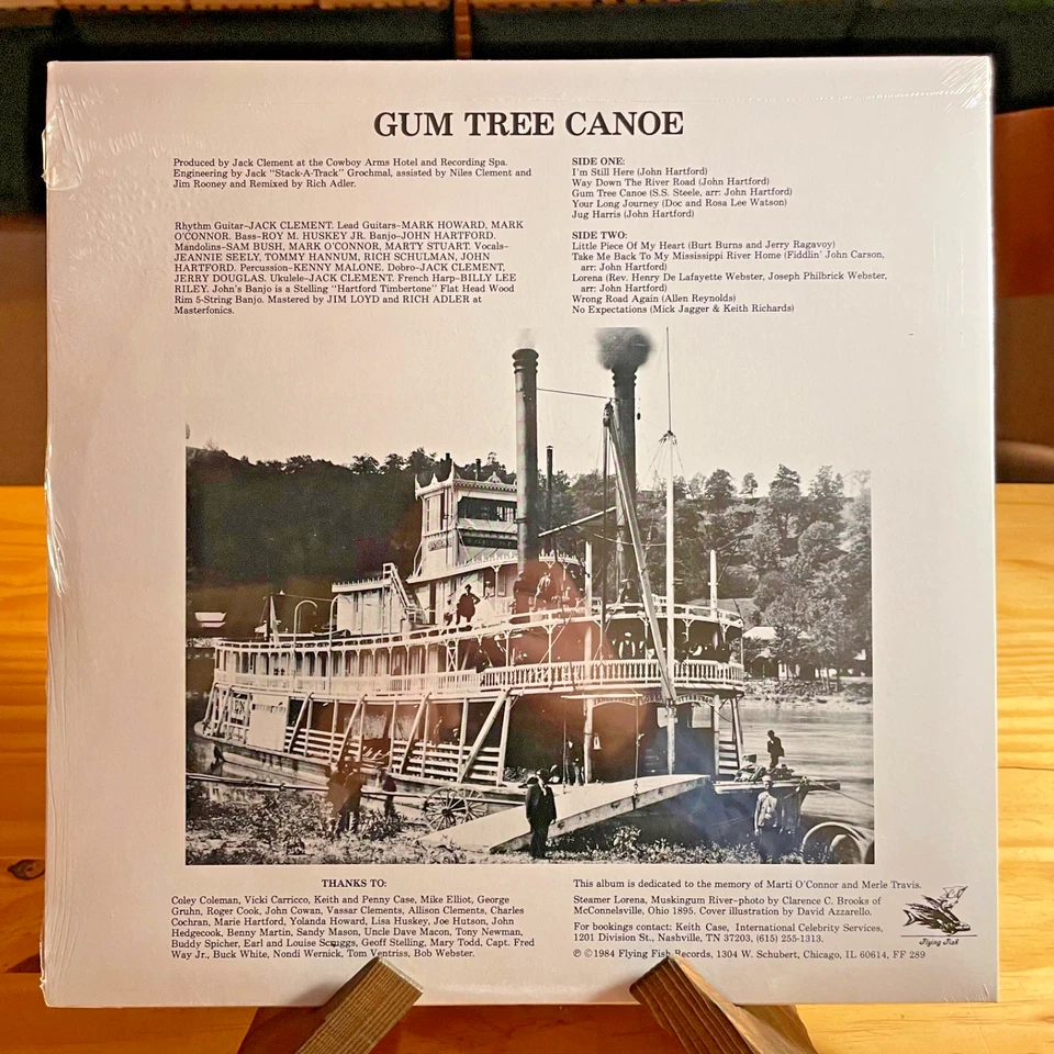 John Hartford - Gum Tree Canoe LP Flying Fish 1984 FF 289 SEALED new NOS - Image 2 of 2
