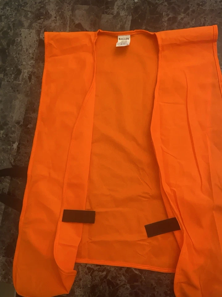 Allen Orange Safety Hunting Vest, Size XL/2XL, Fits Chest Size 52" to 60", Qty 1 - Image 2 of 4