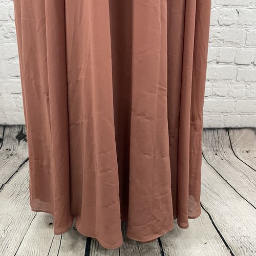 Neu mit Etikett Lulus Maxikleid Altrosa ärmellos gefüttert Abschlussball Brautjungfer Größe Medium - Bild 13 von 14
