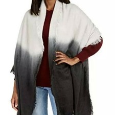 DKNY Donna Karen NY WOVEN OMBRE SCARF Grey/Black