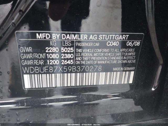 Used Front Right Door Assembly Front fits: 2009 Mercedes-benz Mercedes e-class 2 Foto 3 de 4