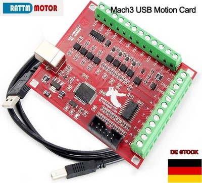 【DE】4 Axis USB MACH3 Breakout Board Motion Controller Card for CNC Router Machin