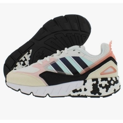 NWT Adidas ZX 1K BOOST 2.0 Sneakers White Pink Blue Black Animal Print Size 11.5