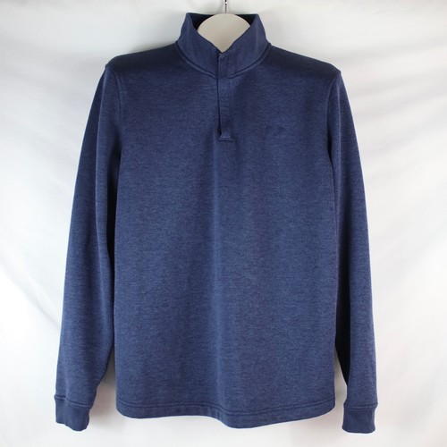 Under Armour ColdGear Navy Loose Fit Quarter Zip Pullover Sweater Men's Size L