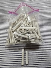 Lot of 132 Vintage White Plastic Hair Perm Rods Rollers Styling Elastic 96L 36S