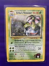 Pokémon Erika's Venusaur Gym Heroes Holo Rare 4/132 Unlimited DMG, Big SWIRL!