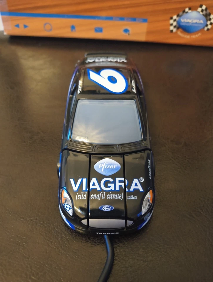 Vintage Y2K Retro Viagra Racing Gaming Mouse Computer 2000's Novelty Ford Promo - Image 3 of 4