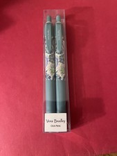 Vera Bradley Click Pen Two Pack 2 Black Ink SKETCHED MEDALLION  NEW  