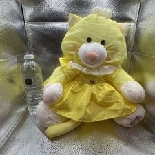 Vintage 1986 Fisher Price Puffalump Yellow Cat- Vintage Fisher Price Toys Plush